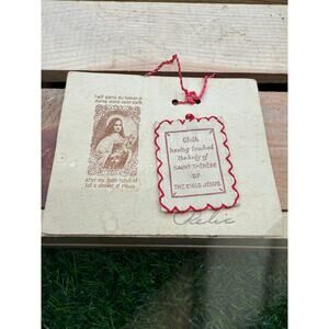 Vintage St. Thérèse of the Child Jesus Relic Card -Carmelite Monastery
